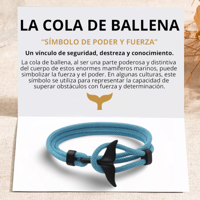 PULSERA COLA DE BALLENA "LIGHT BLUE SKY"