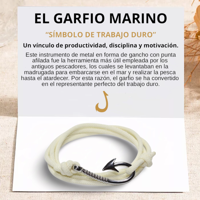 PULSERA GARFIO "WHITE CORAL"