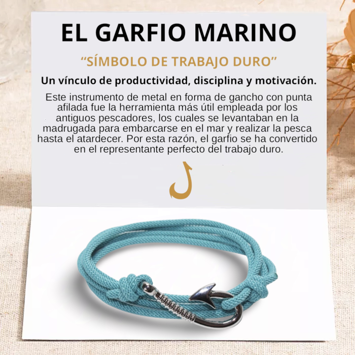 PULSERA GARFIO "LIGHT BLUE SKY"