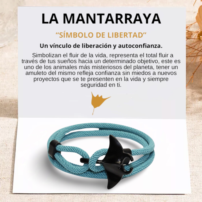 PULSERA MANTARRAYA "LIGHT BLUE SKY"