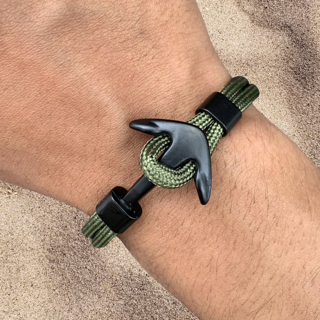 PULSERA ANCLA MARINA "GREEN SEAWEED"