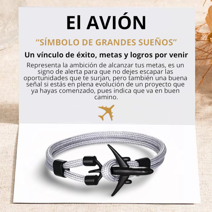 PULSERA AVIÓN "GRAY CHILL"