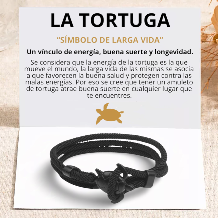 PULSERA TORTUGA "BLACK PEARL"