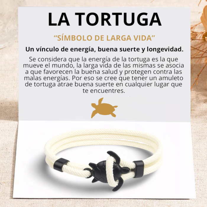 PULSERA TORTUGA "WHITE CORAL"