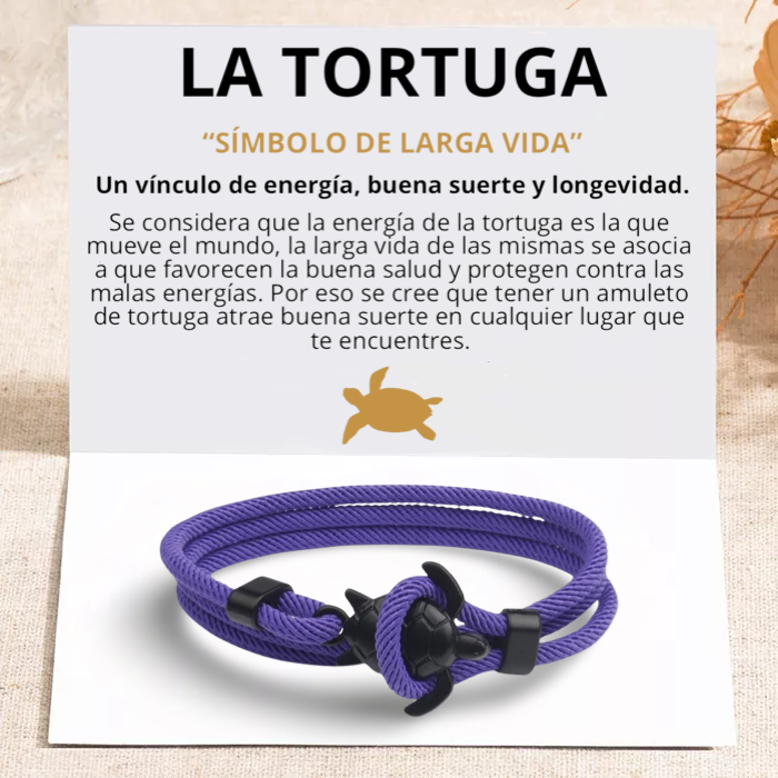 PULSERA TORTUGA "PURPLE RAIN"