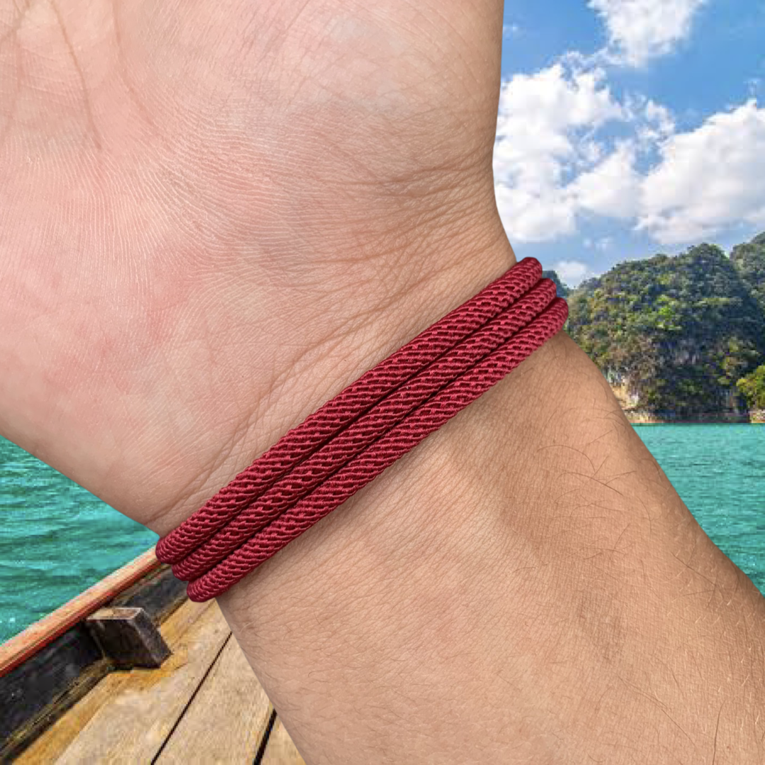 PULSERA PULPO "BURGUNDY"