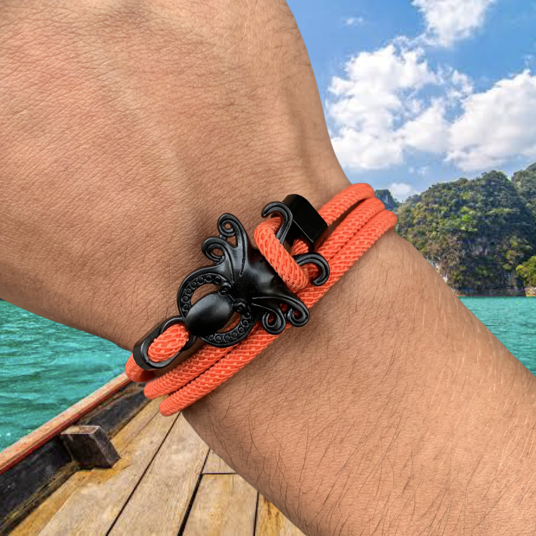 PULSERA PULPO "ORANGE BRICK"