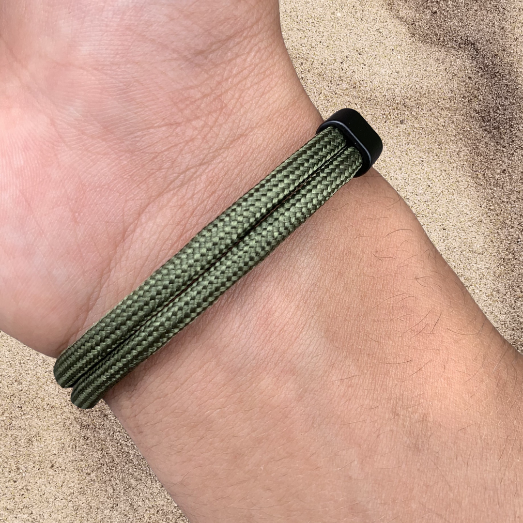 PULSERA ANCLA MARINA "GREEN SEAWEED"