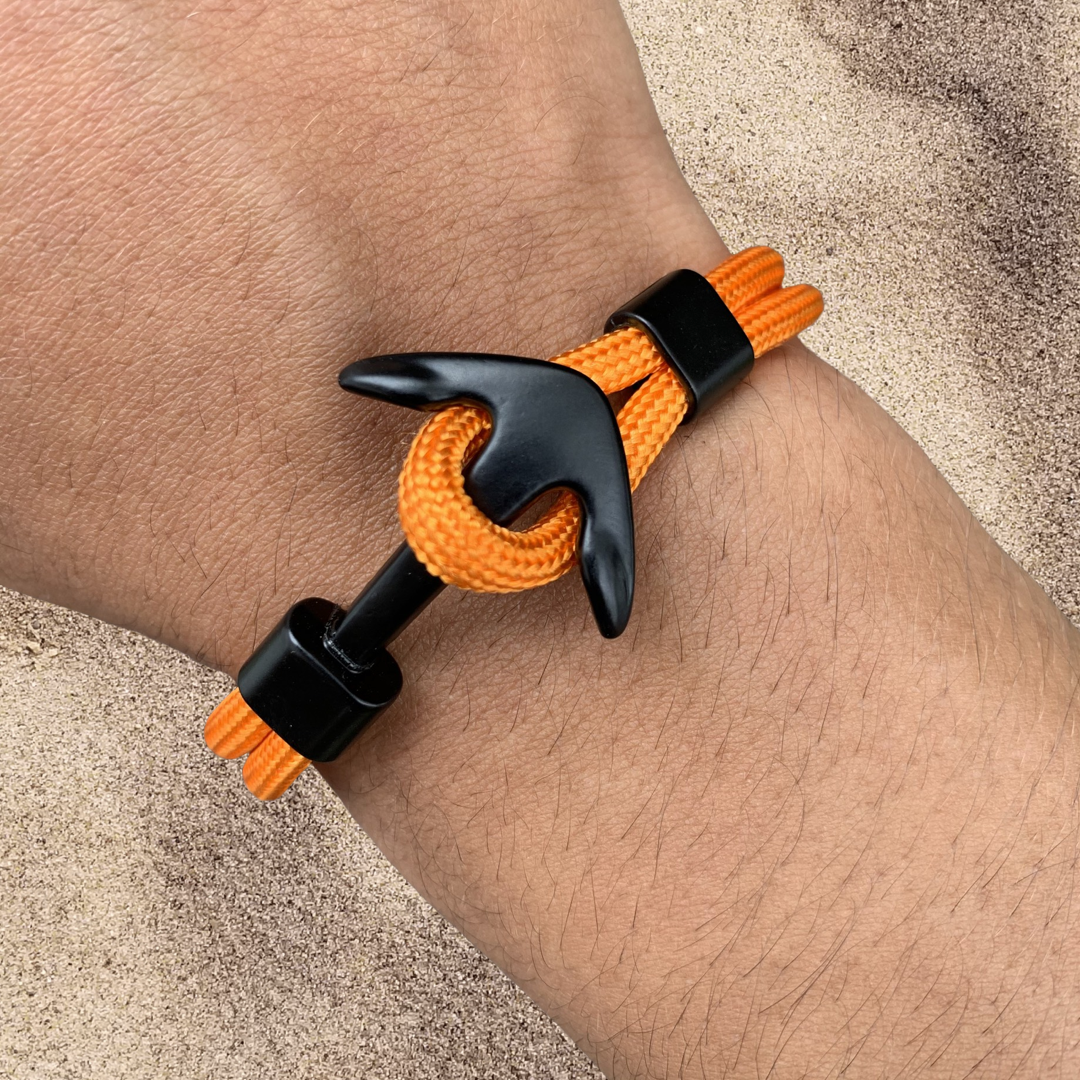 PULSERA ANCLA MARINA "ORANGE SUNSET"