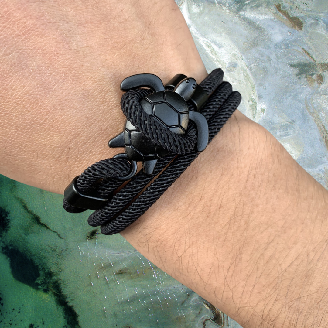 PULSERA TORTUGA "BLACK PEARL"