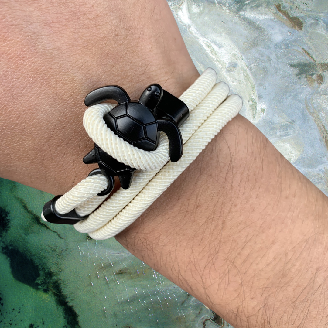 PULSERA TORTUGA "WHITE CORAL"