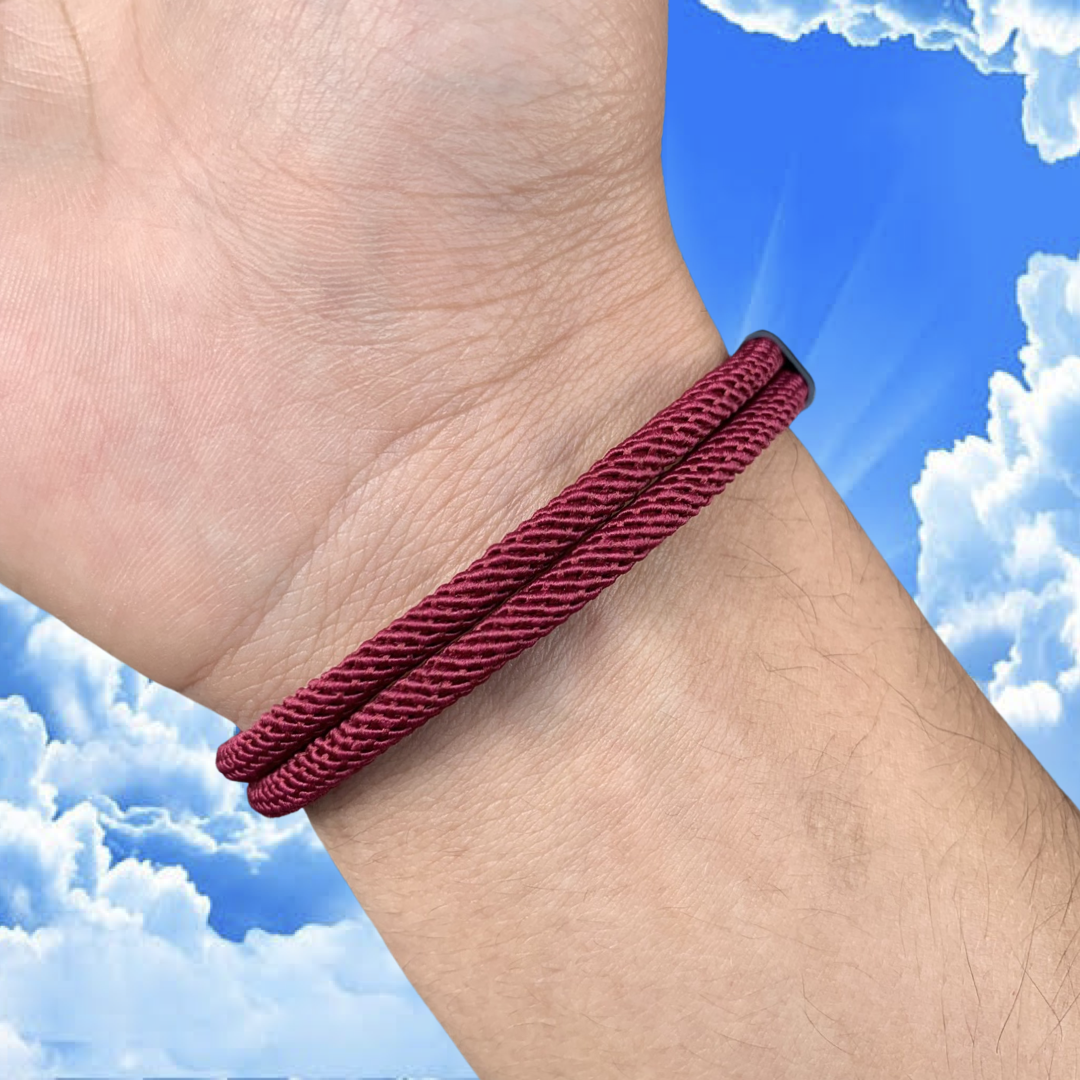 PULSERA AVIÓN "BURGUNDY"