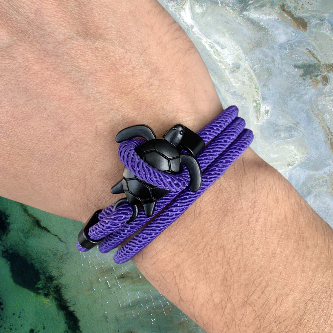 PULSERA TORTUGA "PURPLE RAIN"