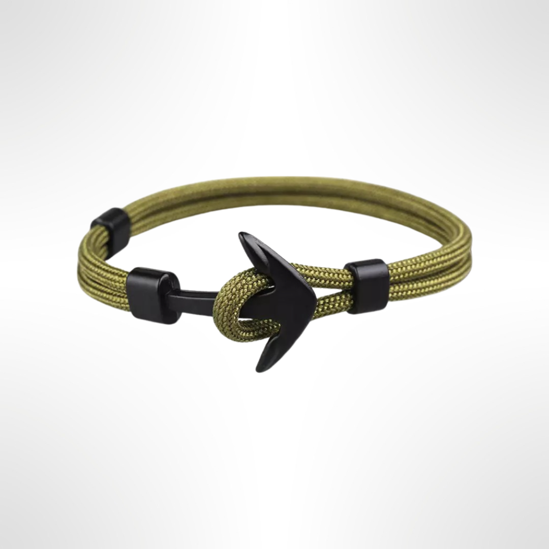 PULSERA ANCLA MARINA "GREEN SEAWEED"