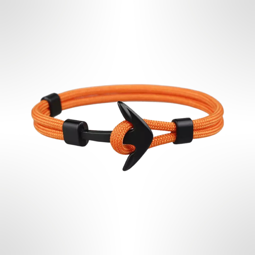 PULSERA ANCLA MARINA "ORANGE SUNSET"