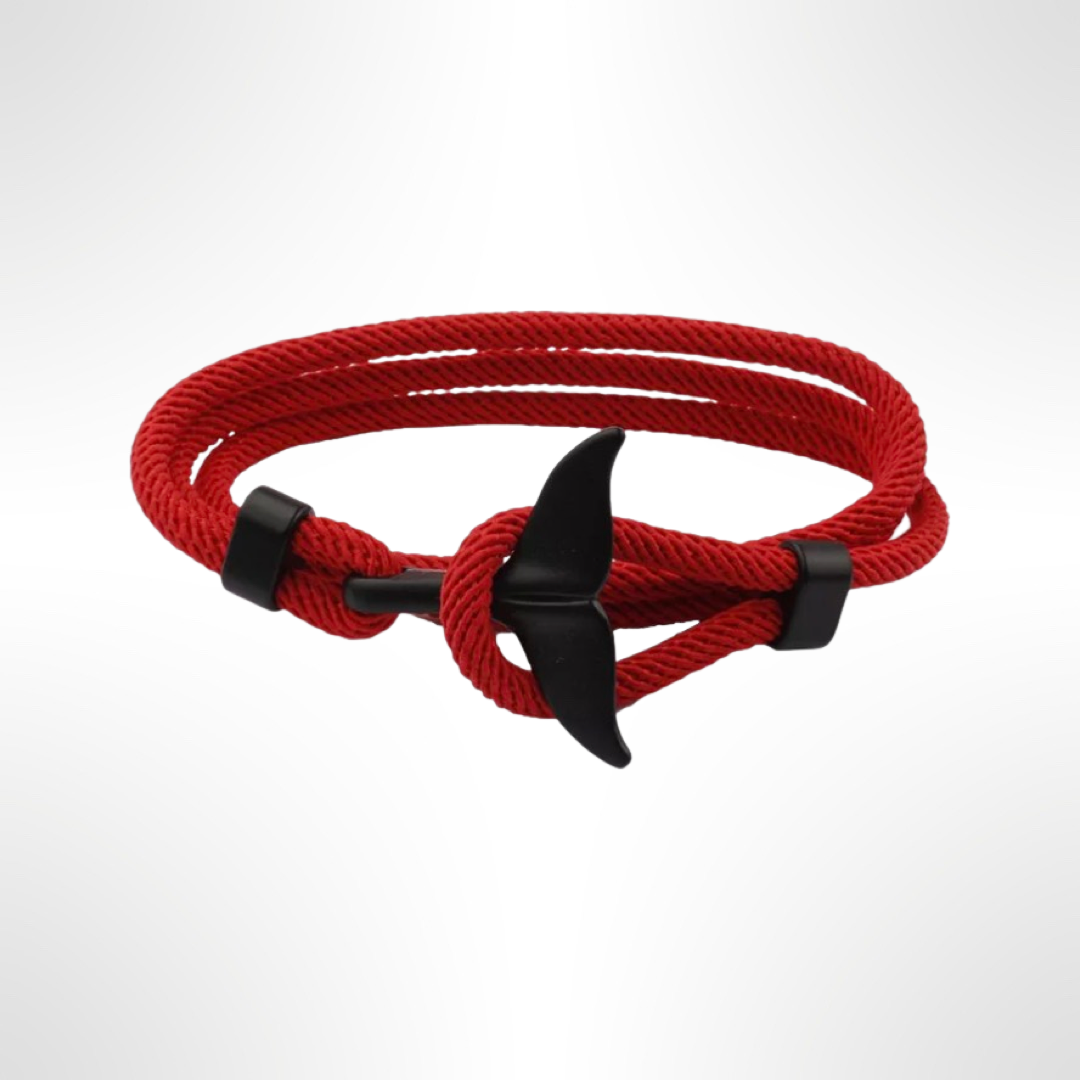 PULSERA COLA DE BALLENA "RED PASSION"