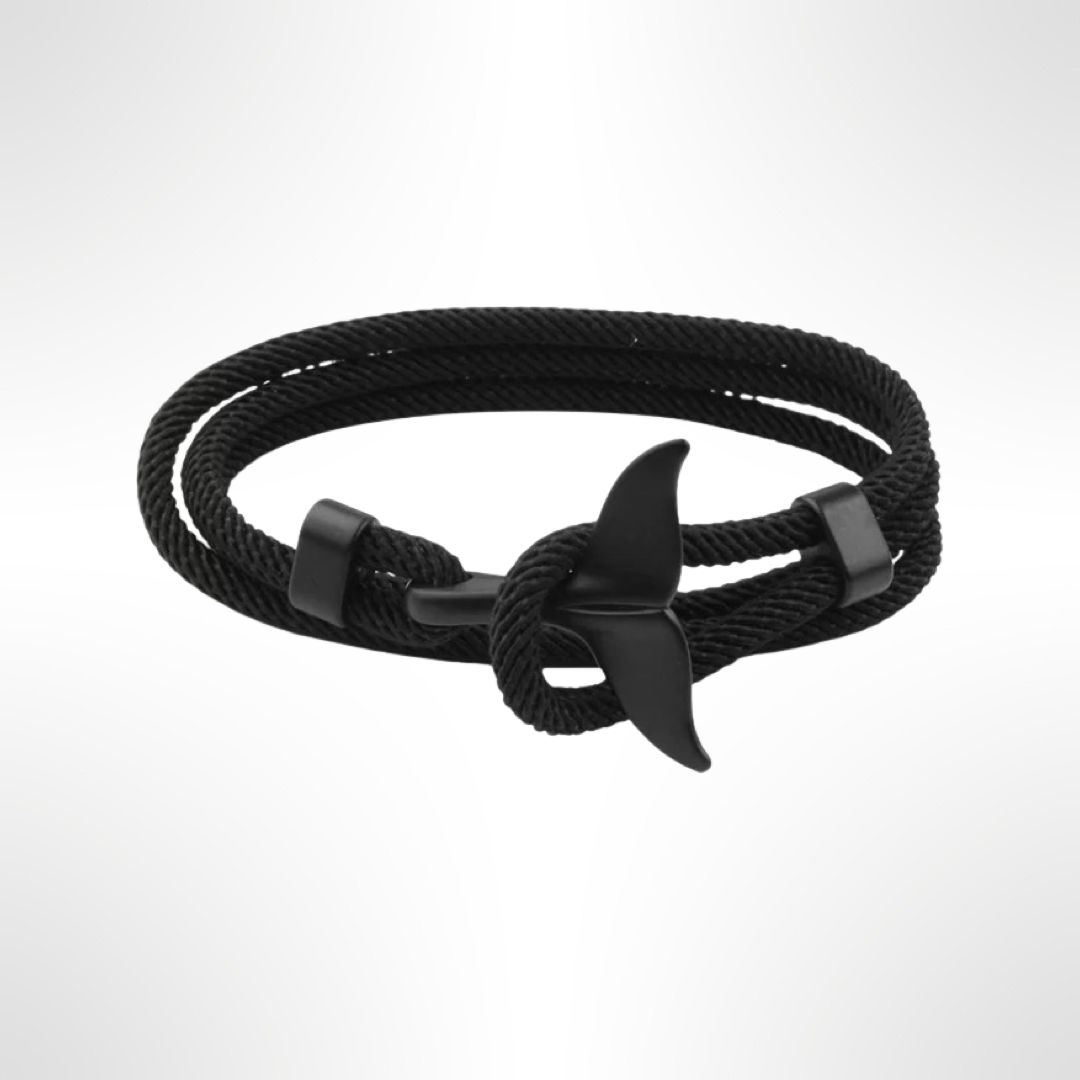 PULSERA COLA DE BALLENA "BLACK PEARL"