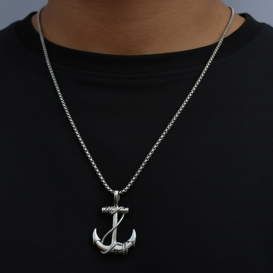 COLLAR DE ANCLA PREMIUM (PLATA)