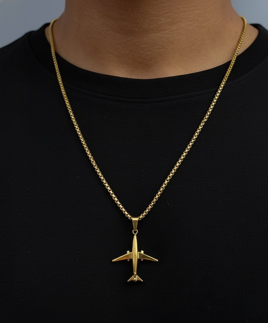 COLLAR DE AVIÓN (ORO)