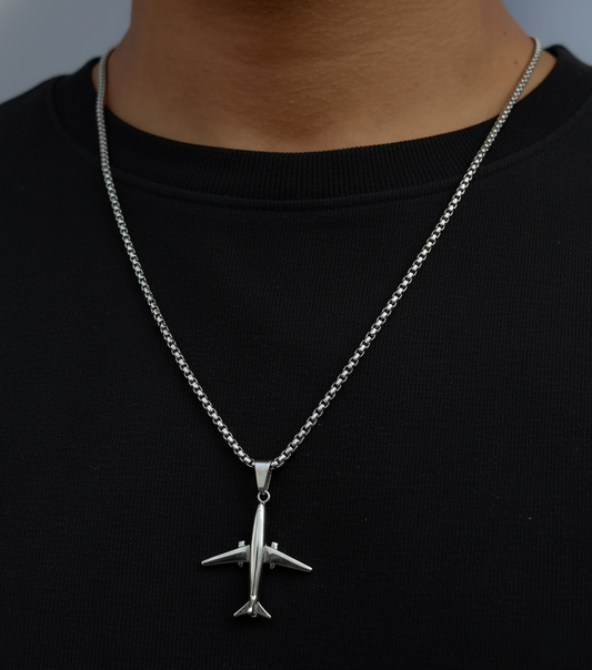 COLLAR DE AVIÓN (PLATA)