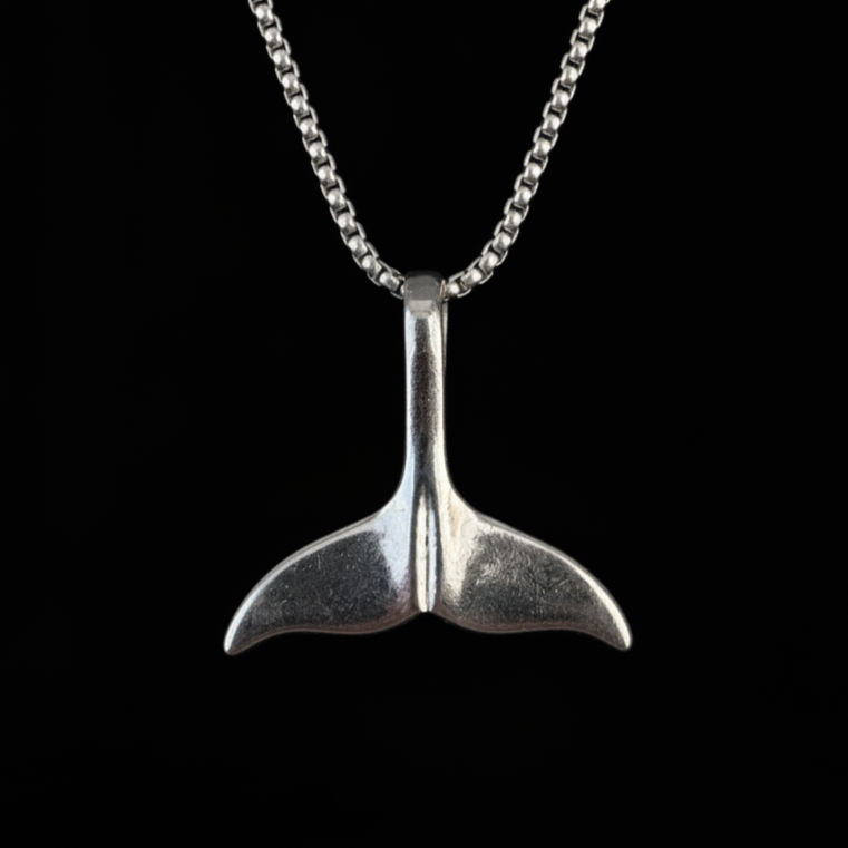 COLLAR DE COLA DE BALLENA(PLATA)