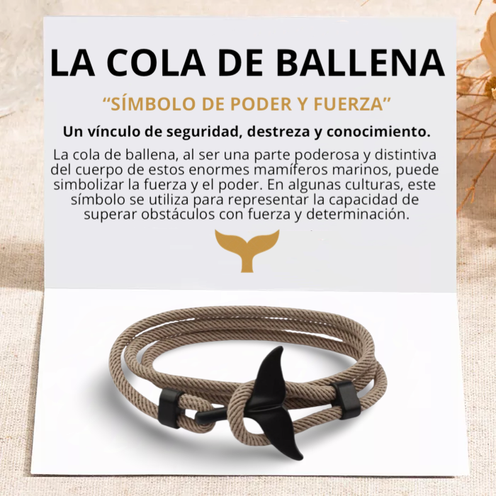 PULSERA COLA DE BALLENA "KHAKI SAND"