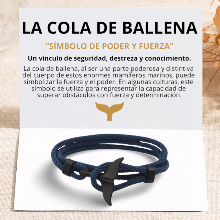 PULSERA COLA DE BALLENA "NAVY BLUE OCEAN"
