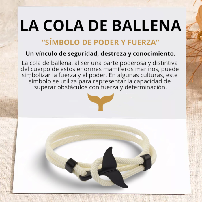 PULSERA COLA DE BALLENA "WHITE CORAL"