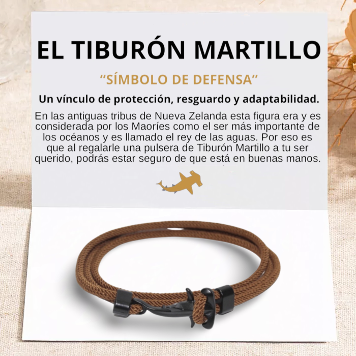 PULSERA TIBURÓN MARTILLO "CHOCOLATE BROWNIE"