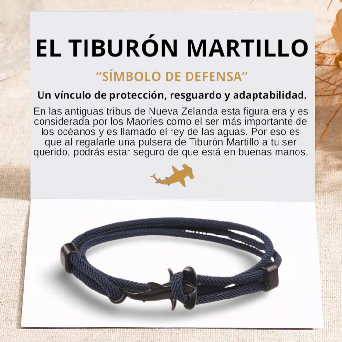 PULSERA TIBURÓN MARTILLO "NAVY BLUE OCEAN"
