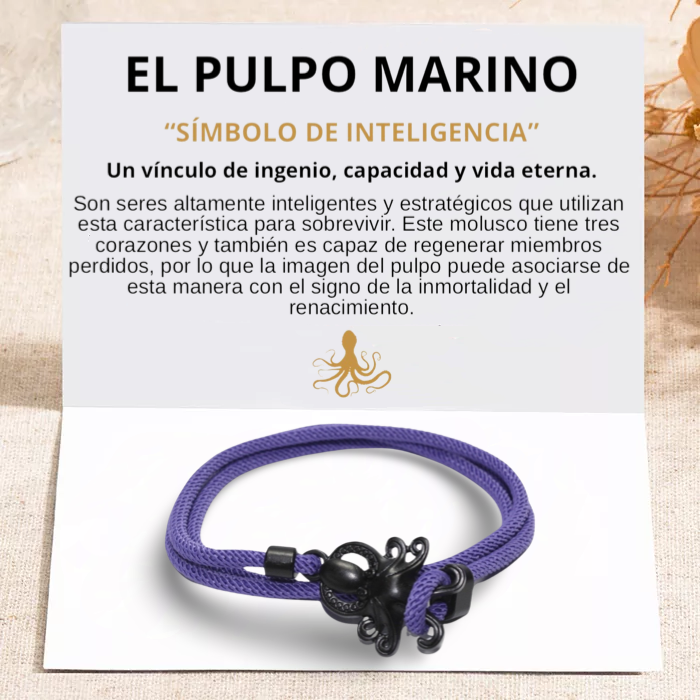 PULSERA PULPO "VIOLET SKY"