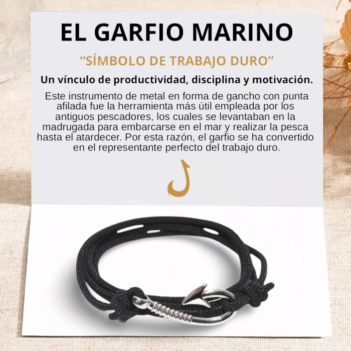 PULSERA GARFIO "BLACK PEARL"