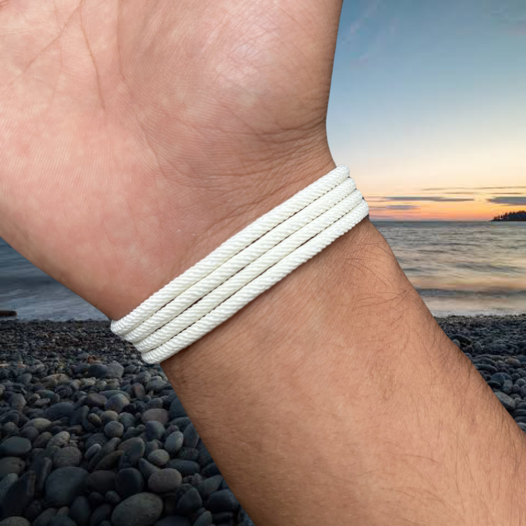 PULSERA TIBURÓN "WHITE CORAL"