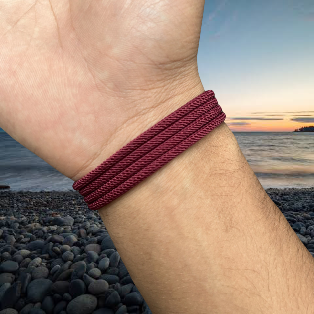 PULSERA TIBURÓN "BURGUNDY"