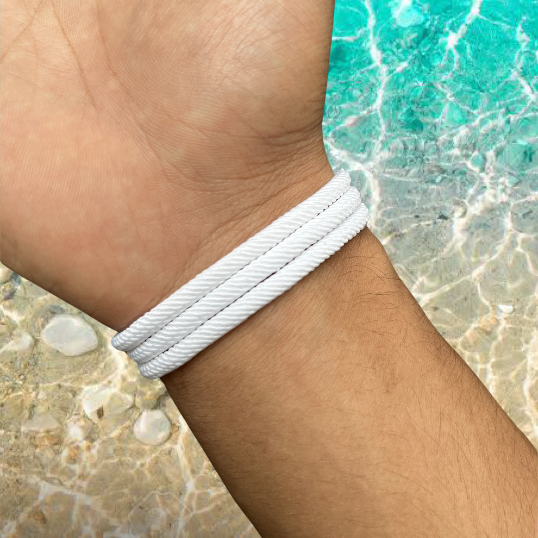 PULSERA MANTARRAYA "WHITE SALT"
