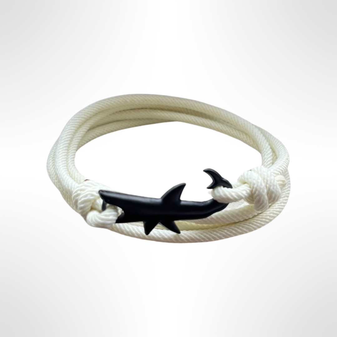 PULSERA TIBURÓN "WHITE CORAL"