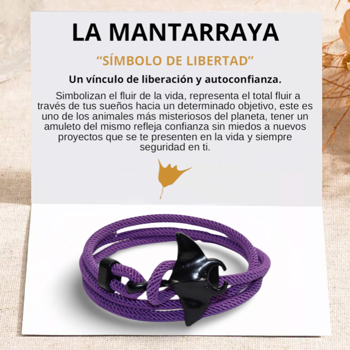 PULSERA MANTARRAYA "VIOLET SKY"