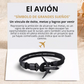 PULSERA AVIÓN "BLACK PEARL"