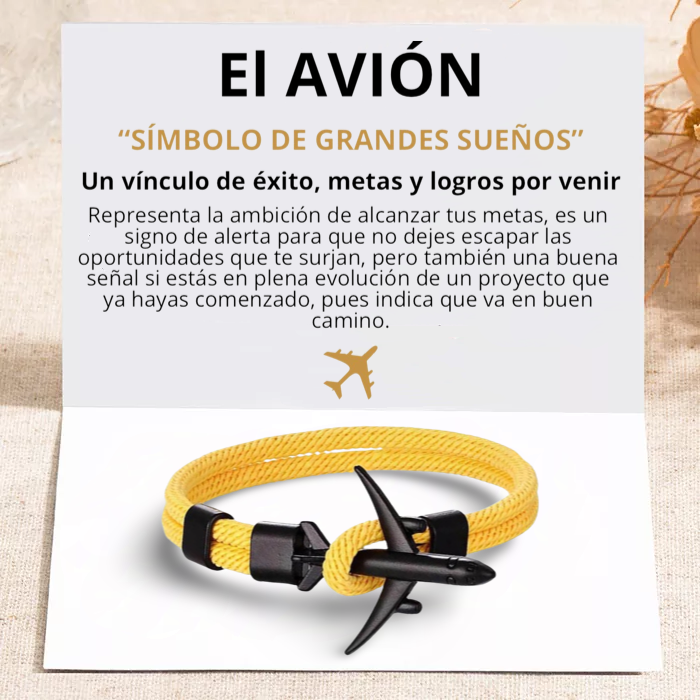 PULSERA AVIÓN "GOLDEN SUN"