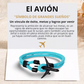 PULSERA AVIÓN "LIGHT BLUE SKY"