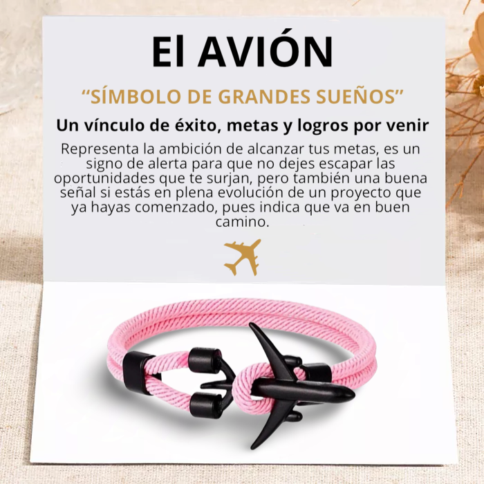 PULSERA AVIÓN "PINK DREAMS"
