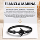 PULSERA ANCLA MARINA "BLACK PEARL"