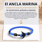 PULSERA ANCLA MARINA "BLUE WAVES"