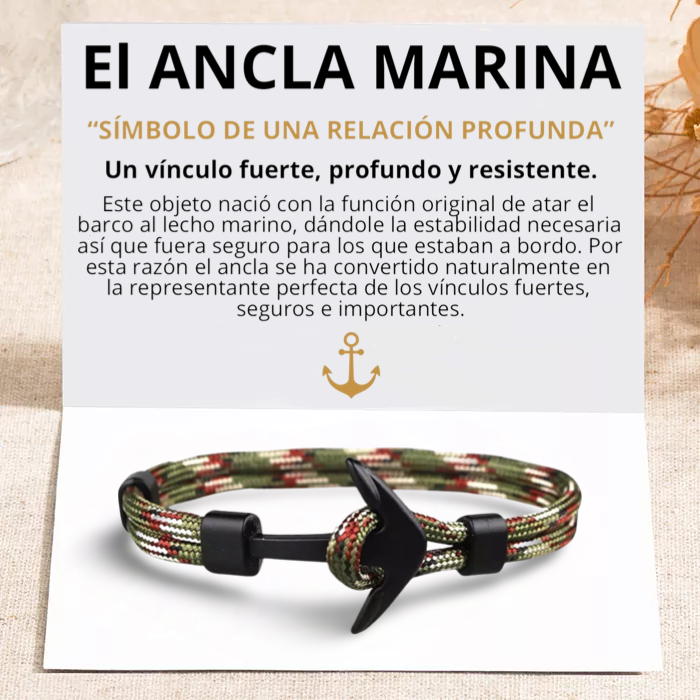 PULSERA ANCLA MARINA "CAMO ARMY"