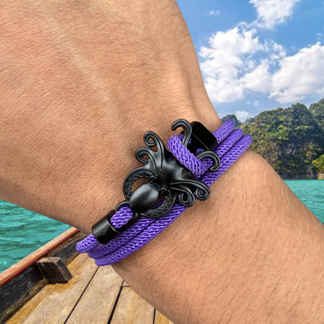 PULSERA PULPO "VIOLET SKY"