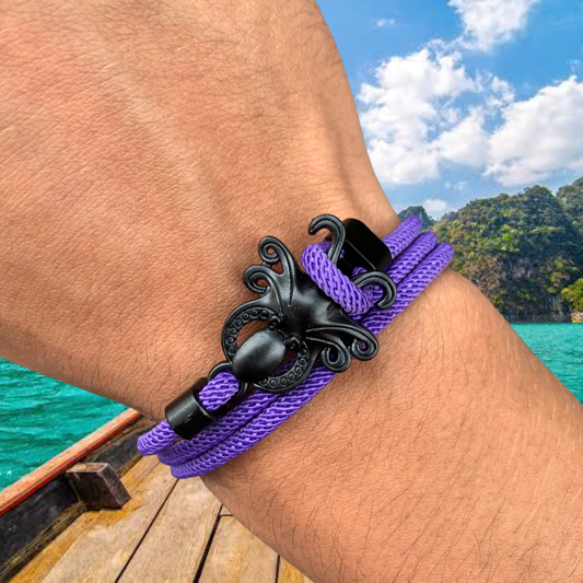 PULSERA PULPO "VIOLET SKY"