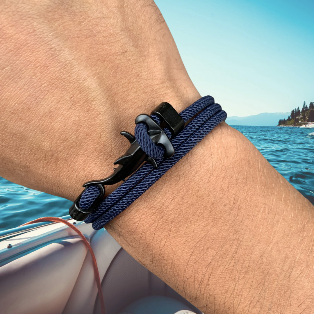 PULSERA TIBURÓN MARTILLO "NAVY BLUE OCEAN"