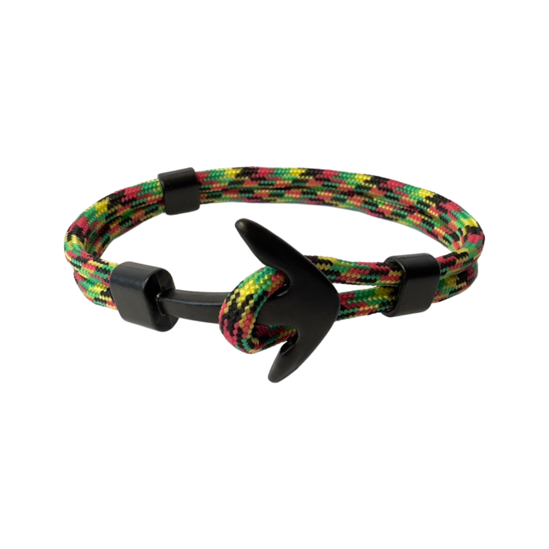 PULSERA ANCLA MARINA "RASTA"