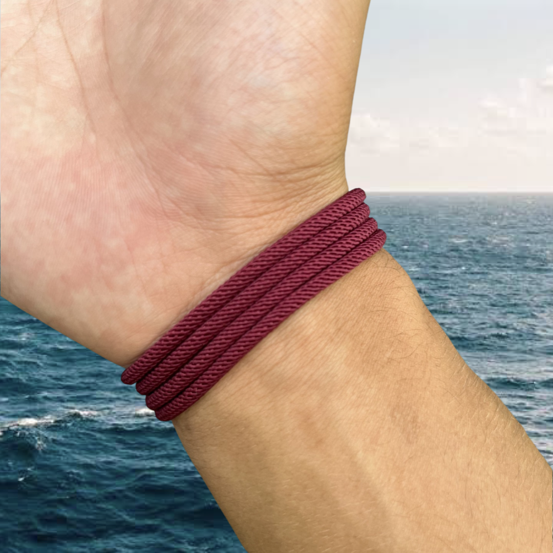PULSERA GARFIO "BURGUNDY"
