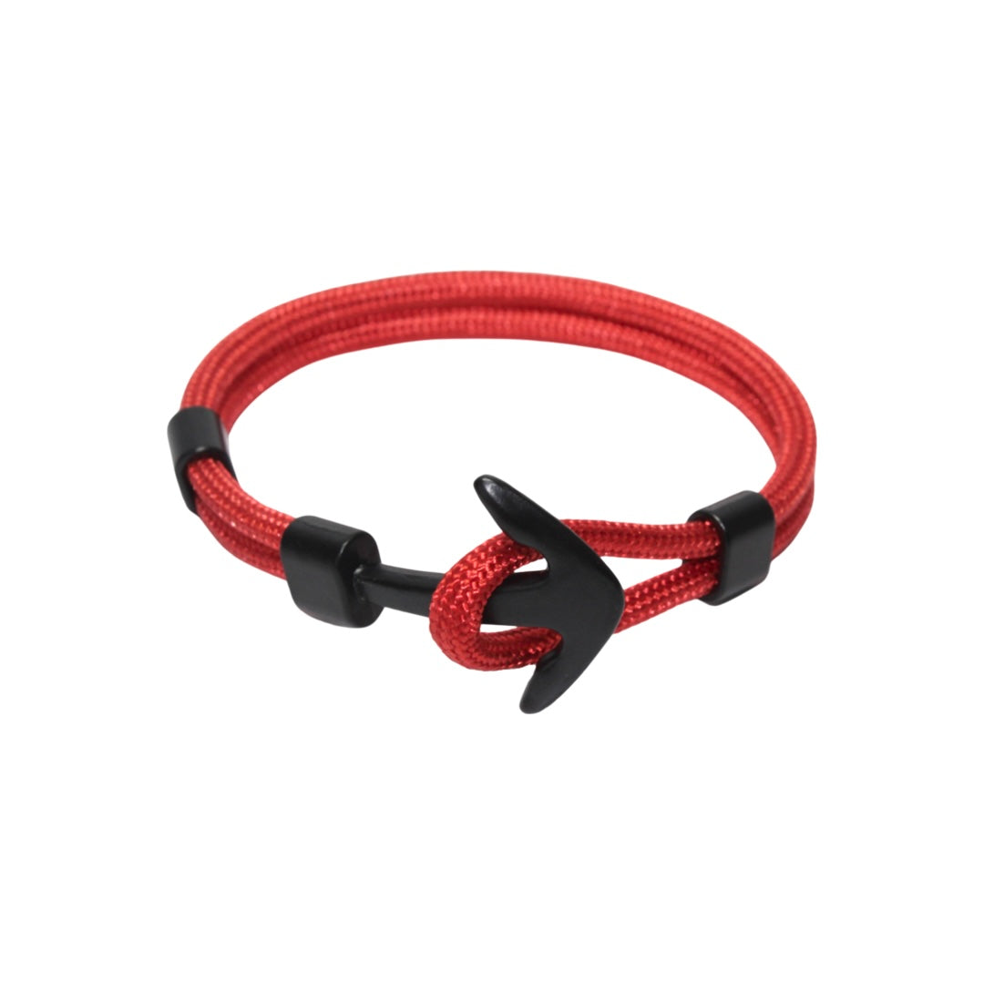 PULSERA ANCLA MARINA "RED PASSION"